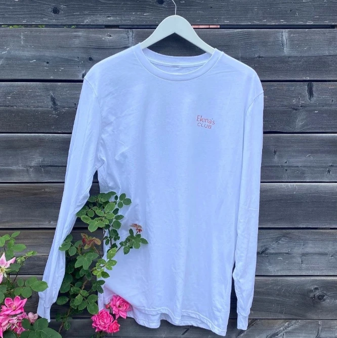 White Stay in School Long-Sleeve